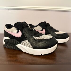 Nike Air Kids Black and Pink Sneakers